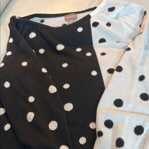 Chico's Classic Black and White Crew Neck Sweater